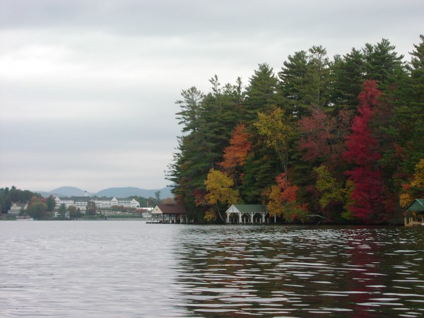 Colorful Bike Ride along Lake George