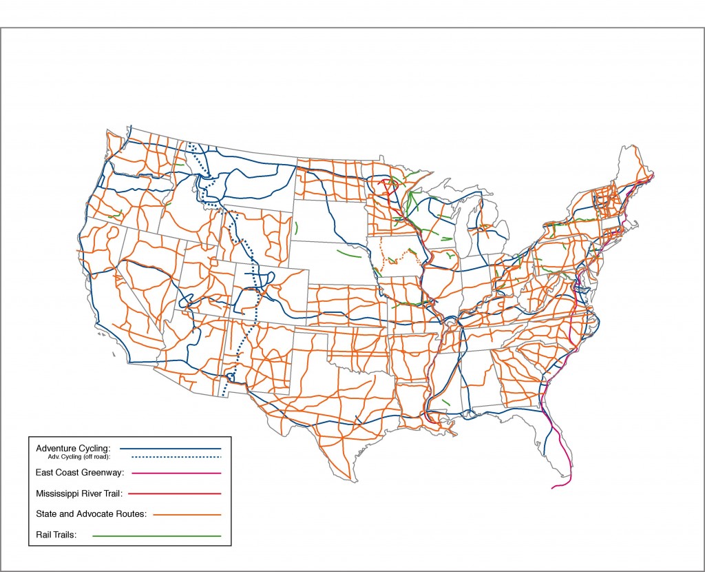 Bike the USA map