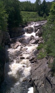 Ausable River falls above the Flume